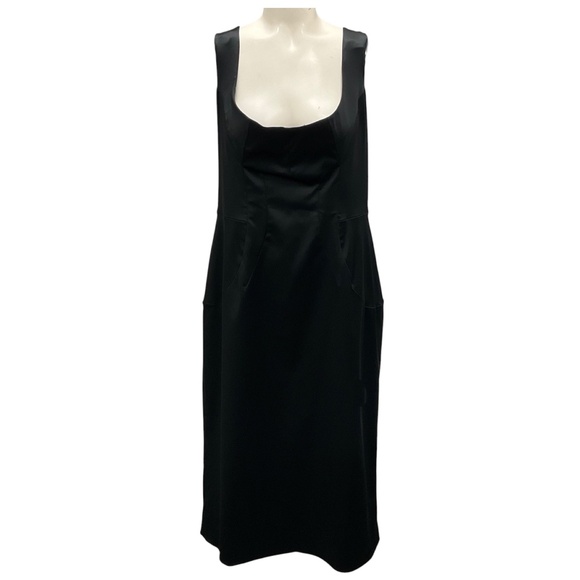 DOLCE & GABBANA BLACK SATIN SLIP COCKTAIL DRESS - Picture 1 of 5